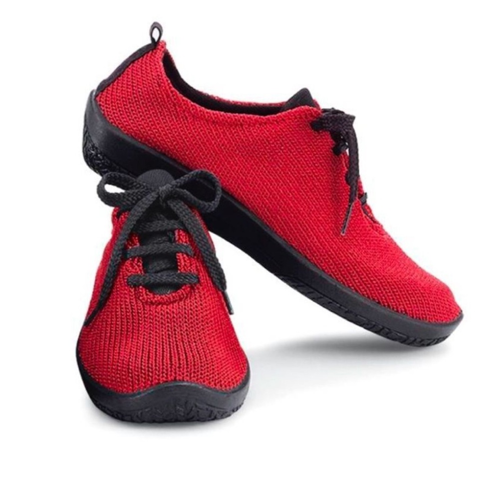 Arcopedico Red Knit Lace Up Shoes